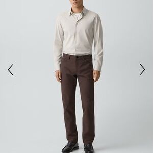 THEORY Raffi 5-Pocket Neoteric Twill PANTS Size 34 Espresso Bean